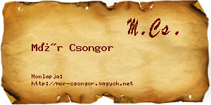 Mór Csongor névjegykártya