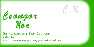 csongor mor business card