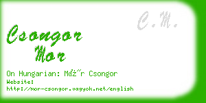 csongor mor business card